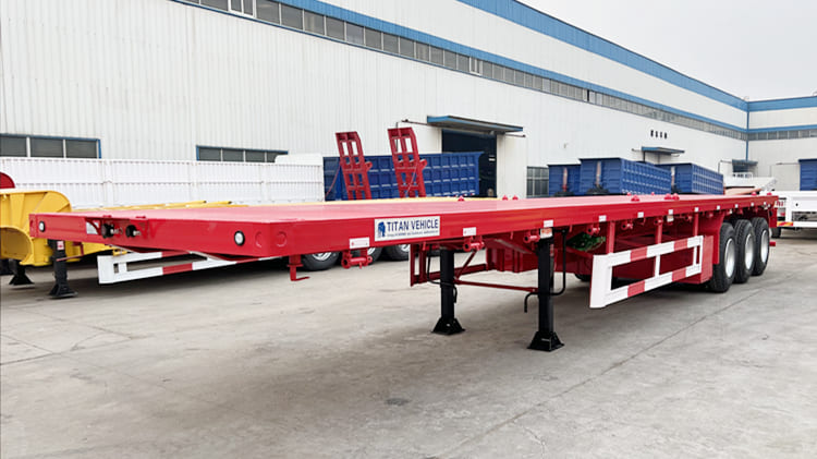TITAN 40FT 3 Axle Flatbed Trailers for Sale in Tanzania