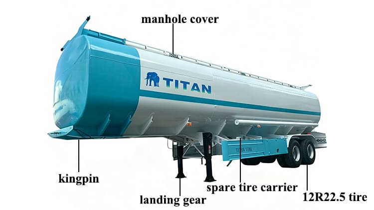 TITAN 2 Axle 45000L Diesel Tanker Trailer for Sale in Tanzania
