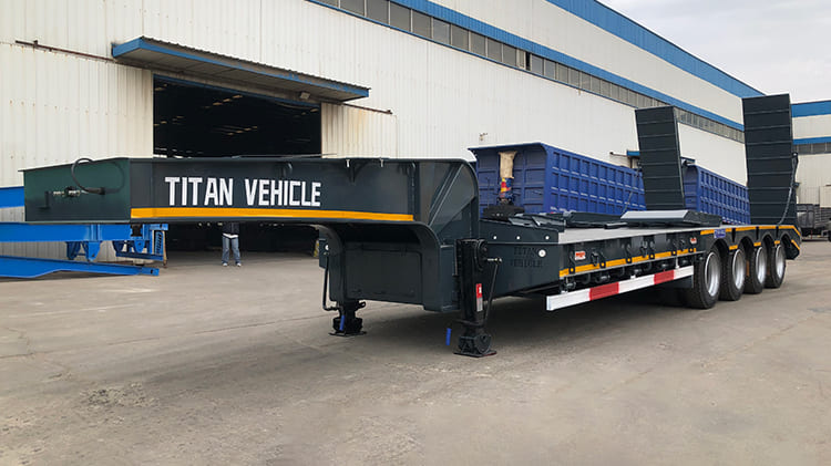 TITAN 4 Axle 80 Ton Low Bed Truck Trailer for Sale in Benin