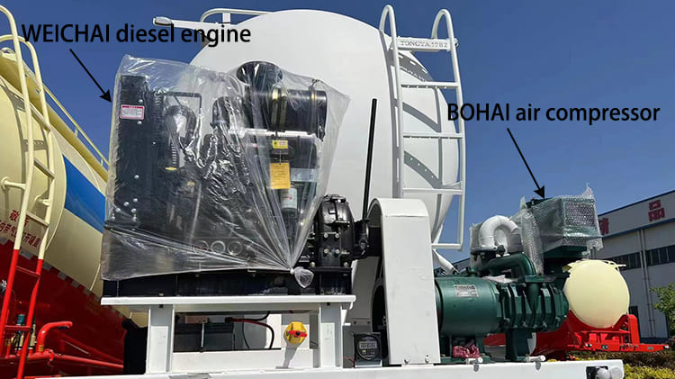 TITAN 3 Axle 50CBM Dry Bulk Cement Tanker Trailer for Sale in Saudi Arabia