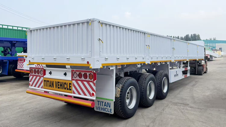 TITAN 3 Axle Drop Side Trailer for Sale in Zambia - 40 FT 60 Ton
