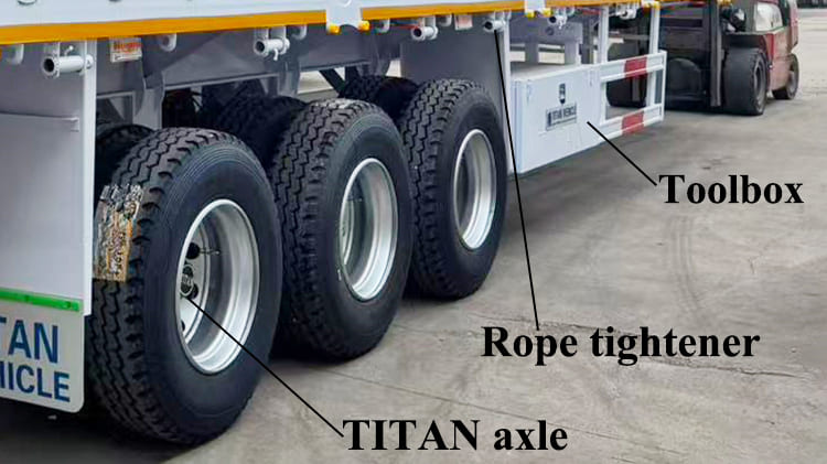 TITAN 3 Axle Drop Side Trailer for Sale in Zambia - 40 FT 60 Ton