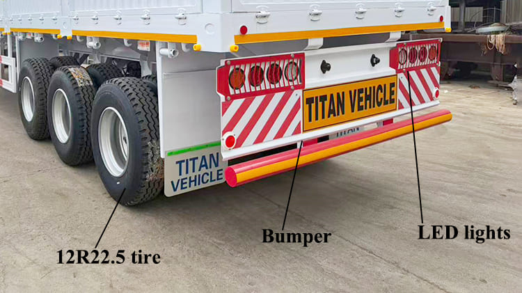 TITAN 3 Axle Drop Side Trailer for Sale in Zambia - 40 FT 60 Ton