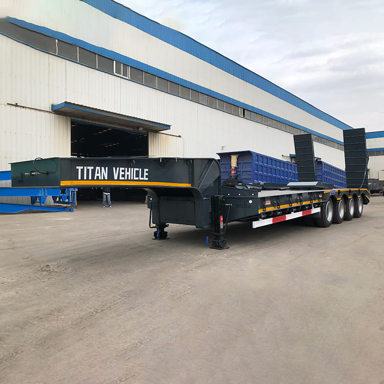 4 Axle 80 Ton Low Bed Truck Trailer